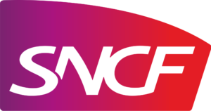Logo de SNCF, client satisfait de Taxi van bordeaux, faisant confiance à notre expertise et à notre engagement envers la qualité des services de taxi à Bordeaux.